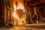 Molten steel being poured in furnace