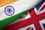 Flags of UK and India overlayed 