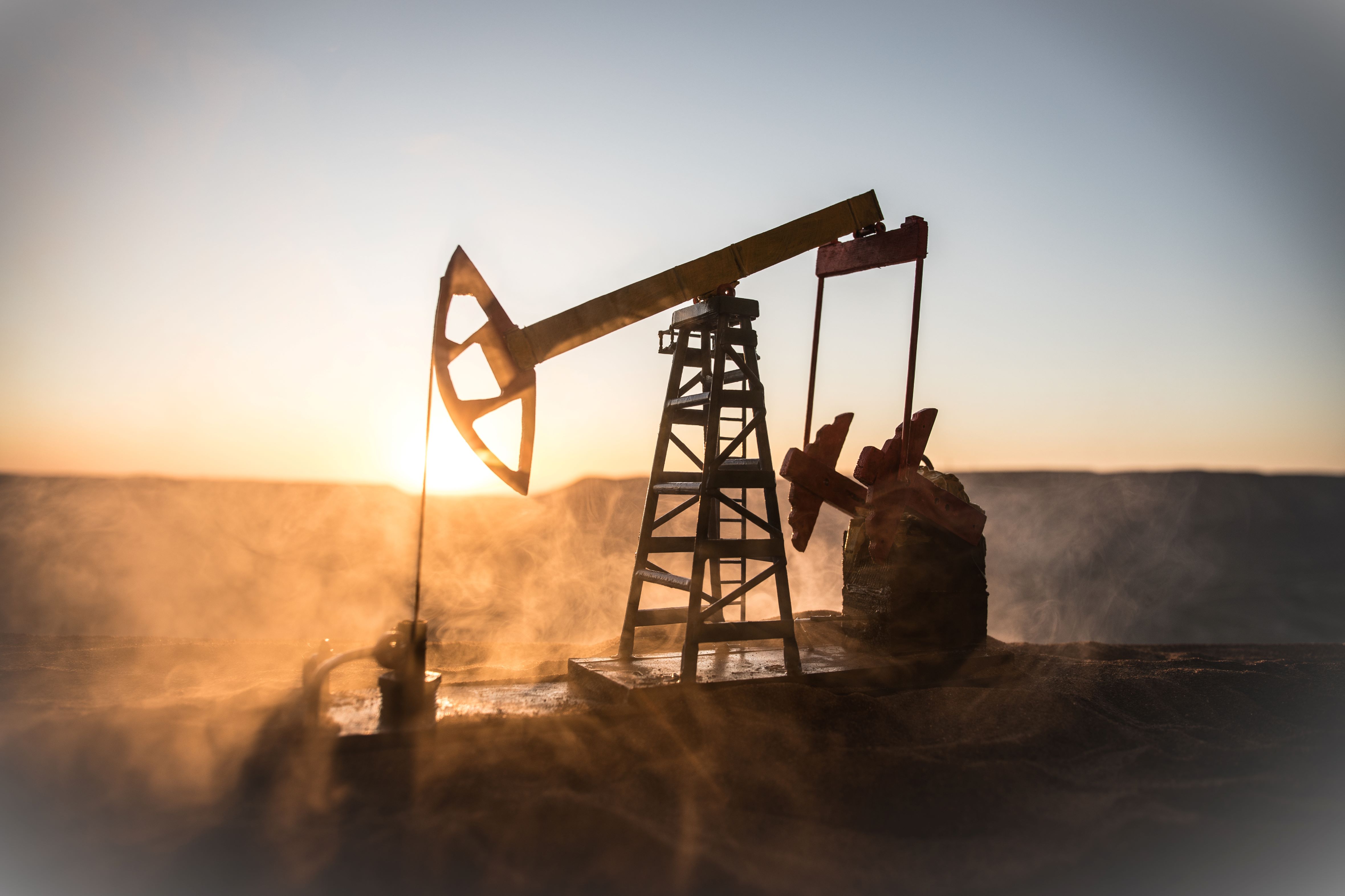 Oil well being drilled