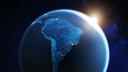 Graphic: Aerial shot of South American from space